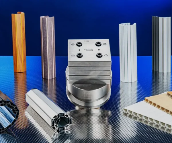 Custom extrusion dies used in industrial manufacturing for aluminium and plastic profile production